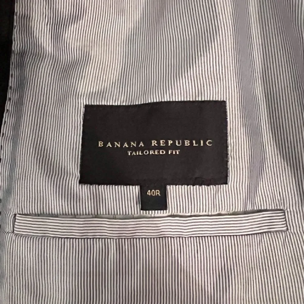 NWOT Men's Banana Republic Wool Twill Charcoal Gray Blazer Size 40R 40 Regular